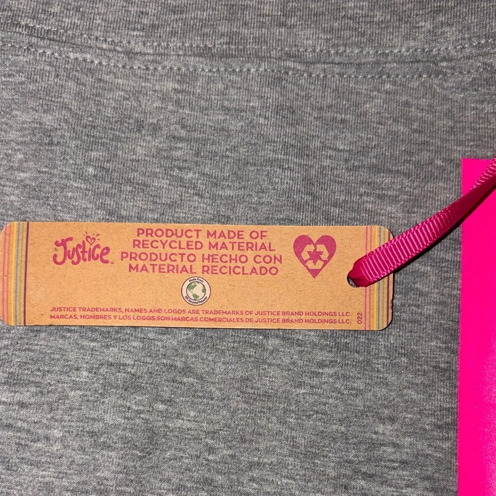 Justice Gray Leggings with Vibrant Pink and Yellow Accents